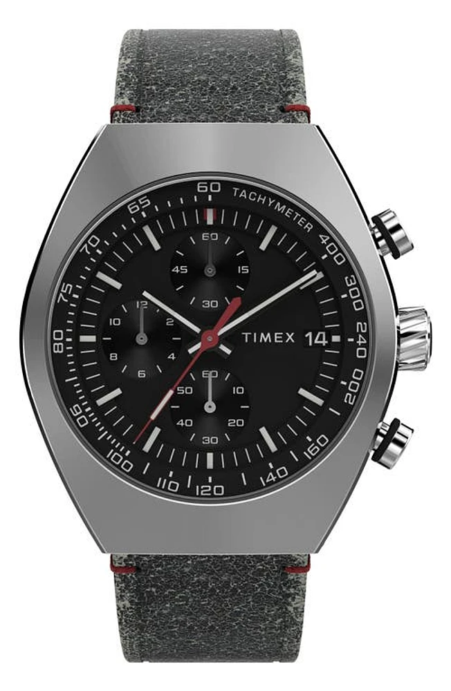 Timex Legacy Tonneau Chronograph Leather Strap Watch