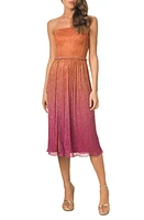 Dress the Population Haldis Metallic Ombré Strapless Cocktail Multi at Nordstrom,