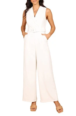 Petal & Pup Sienna Belted Sleeveless Wide Leg Jumpsuit at Nordstrom,