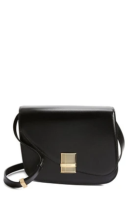 FERRAGAMO Medium Fiamma Leather Crossbody Bag in Nero at Nordstrom