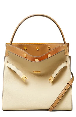 Tory Burch Lee Radziwill Leather Double Bag in New Moon at Nordstrom