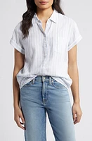 caslon(r) Linen Blend Camp Shirt at Nordstrom,