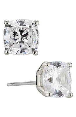 Nadri Modern Luv Cubic Zirconia Stud Earrings in Rhodium at Nordstrom