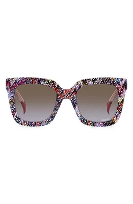 Missoni 52mm Square Sunglasses in Pattern Multi/Brown Violet at Nordstrom