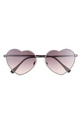 BP. 53mm Gradient Heart Sunglasses in Gunmetal at Nordstrom