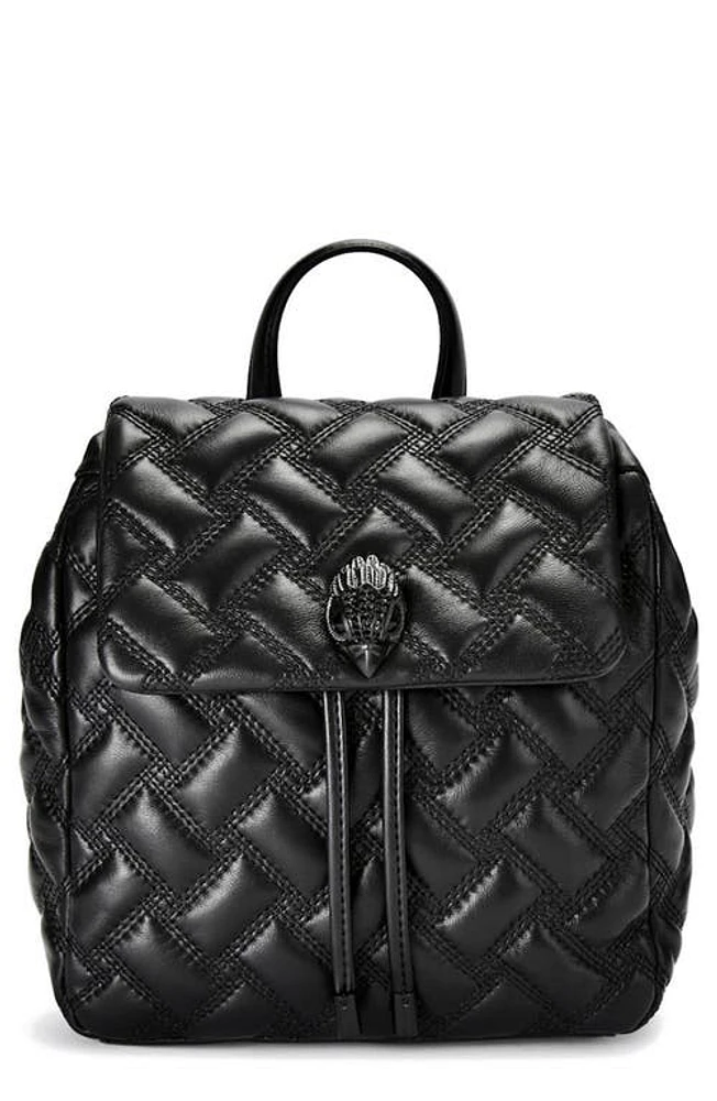 Kurt Geiger London Small Kensington Drench Quilted Leather Backpack in Black at Nordstrom