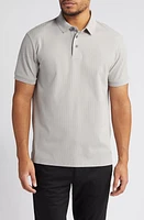 Emporio Armani Textured Stripe Polo Grey at Nordstrom,