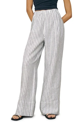 Reformation Fernando Linen Wide Leg Pants Antibes Stripe at Nordstrom,