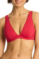 Sea Level Essentials Longline Triangle Bikini Top at Nordstrom, Us