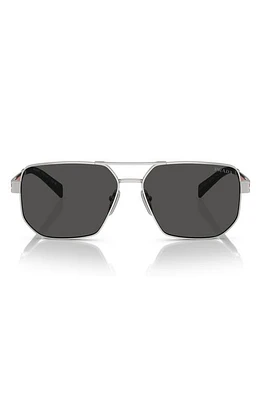 PRADA SPORT 59mm Pilot Sunglasses in Silver at Nordstrom