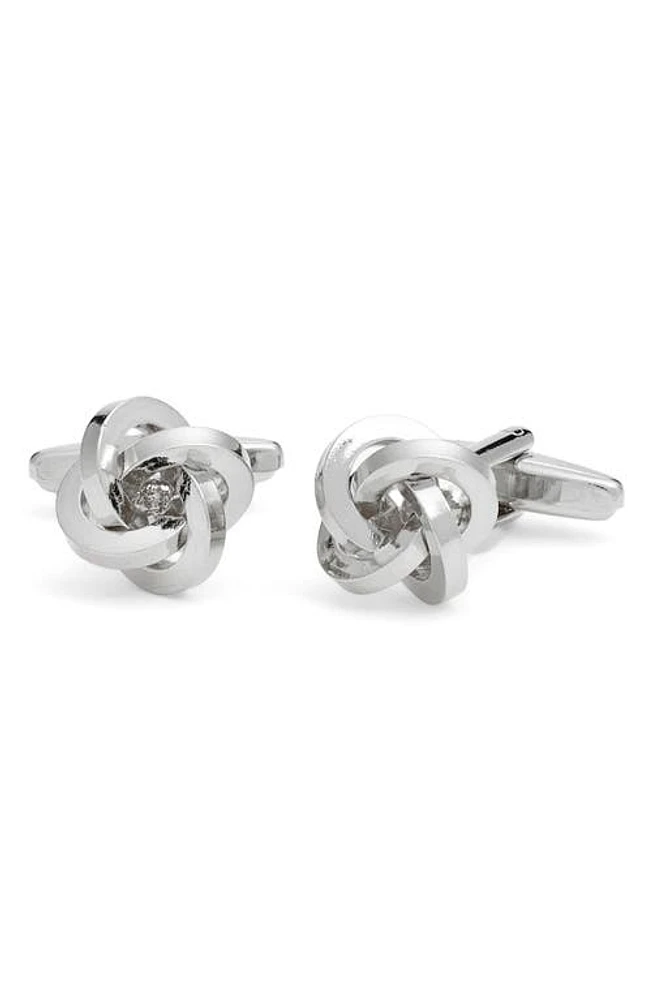 CLIFTON WILSON Knot Cuff Links in Silver at Nordstrom