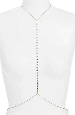 VIDAKUSH Rainbow Station Body Chain in Multi/Gold at Nordstrom