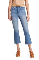 FRAME Le Super High Raw Hem Crop Bootcut Jeans in Deepwater at Nordstrom, Size 28