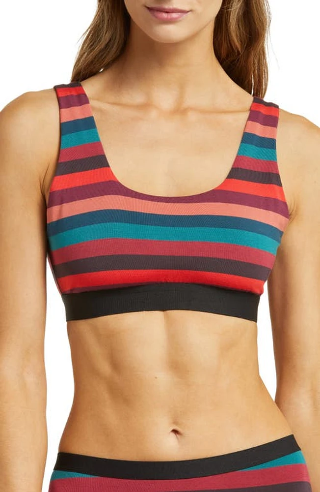 MeUndies Print U-Back Bralette Bright Stripes at Nordstrom,