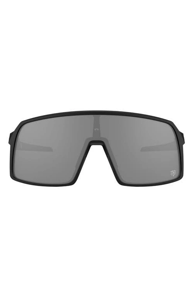 Oakley x Chicago Bear Sutro 137mm Mirrored Shield Sunglasses in Black at Nordstrom