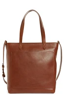 Madewell The Zip-Top Medium Transport Leather Tote in English Saddle at Nordstrom