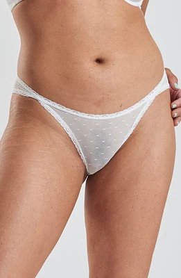 Peachaus Ume Recycled-Lace Mid-Rise Underwear Glacier White at Nordstrom,