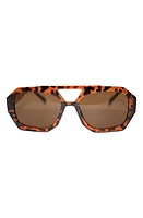 Fifth & Ninth Ryder 57mm Polarized Aviator Sunglasses in Torte/Brown at Nordstrom