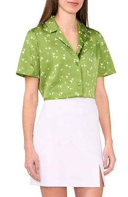 halogen(r) Short Sleeve Button-Up Camp Shirt Print at Nordstrom,