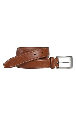 Johnston & Murphy Kids' Topstitch Leather Belt Tan at Nordstrom,