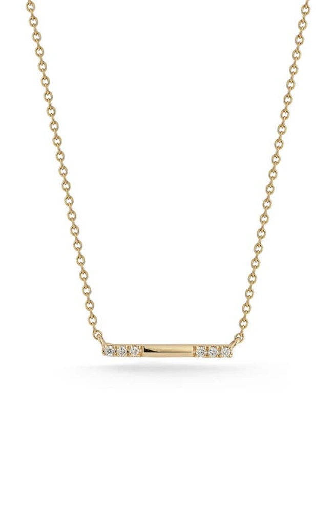 Dana Rebecca Designs Sylvie Rose Diamond Bar Pendant Necklace in Yellow Gold at Nordstrom