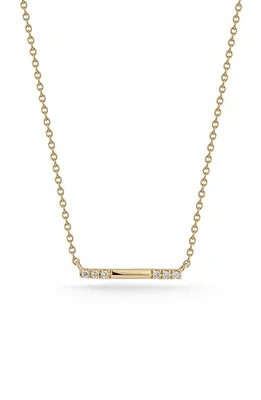 Dana Rebecca Designs Sylvie Rose Diamond Bar Pendant Necklace in Yellow Gold at Nordstrom