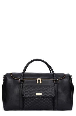 Luli Bebé Monaco Faux Leather Travel Bag in Ebony Black at Nordstrom