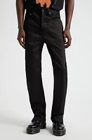 JKEEFER Zip Hem Slim Fit Jeans Black at Nordstrom,