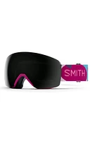 Smith Skyline 157mm ChromaPop Snow Goggles in Fuschia Shapes /Black at Nordstrom