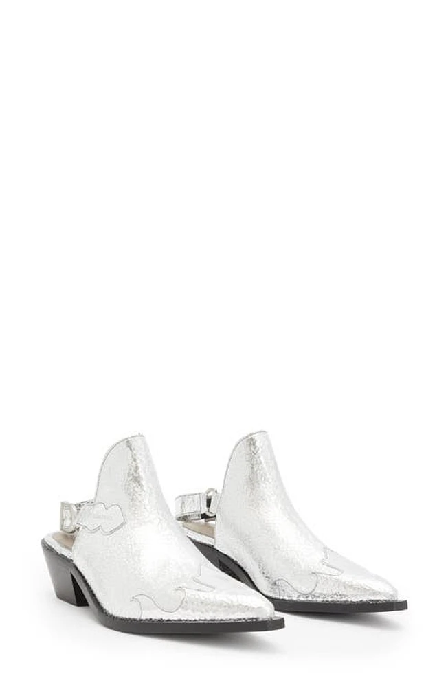 AllSaints Desola Slingback Mule in Metallic Silver at Nordstrom, Size 8Us