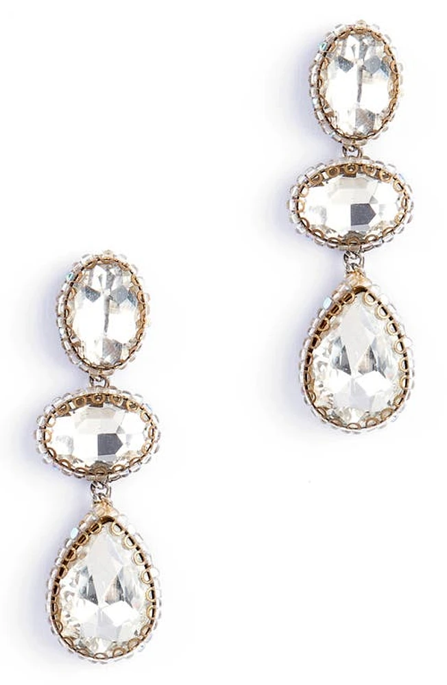 Deepa Gurnani Hadlee Drop Earrings in Silver at Nordstrom