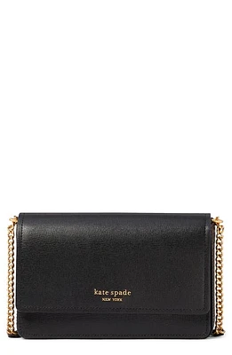 Kate Spade New York morgan leather wallet on a chain in Black at Nordstrom