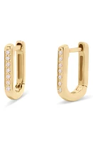 Brook and York Nori Cubic Zirconia Squared Hoop Earrings in Gold at Nordstrom