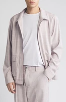 Open Edit Windowpane Check Bomber Jacket Pink-White Genoa Pane at Nordstrom,