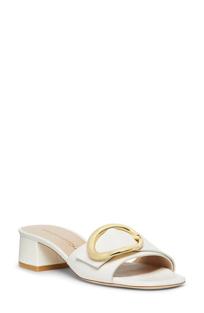 Stuart Weitzman Benni 35 Slide Sandal Cream at