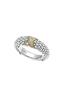 LAGOS X Diamond & Caviar­ Two-Tone Ring in Silver/Gold at Nordstrom, Size 7