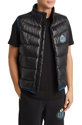 BOSS x NFL Corner Recycled Polyamide Puffer Vest Los Angeles Rams Black at Nordstrom,