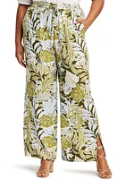 Estelle Elle Floral Wide Leg Pants Leaf Print at Nordstrom,