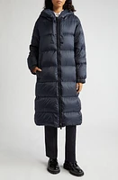 Max Mara Seipa Hooded Down Coat Midnight Blue at Nordstrom,