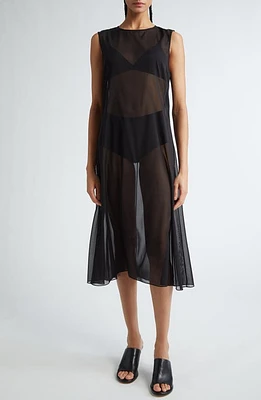 Peter Do Sheer Shift Dress Black at Nordstrom,