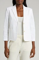 Theory Linen Blend Blazer White at Nordstrom,