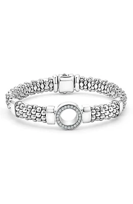 LAGOS Caviar Spark Diamond Rope Bracelet in Silver Diamond at Nordstrom, Size 6