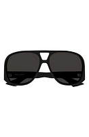 Saint Laurent Solace 59mm Navigator Sunglasses in Black at Nordstrom