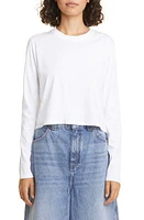 Loulou Studio Masal Long Sleeve Cotton T-Shirt in White at Nordstrom, Size X-Large