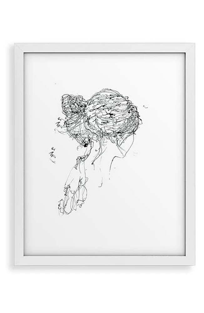 Deny Designs Koyuki Framed Art Print in Black-White at Nordstrom