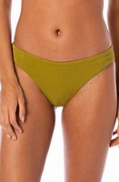 Maaji Engraved Leaves Sublimity Reversible Bikini Bottoms Green at Nordstrom,