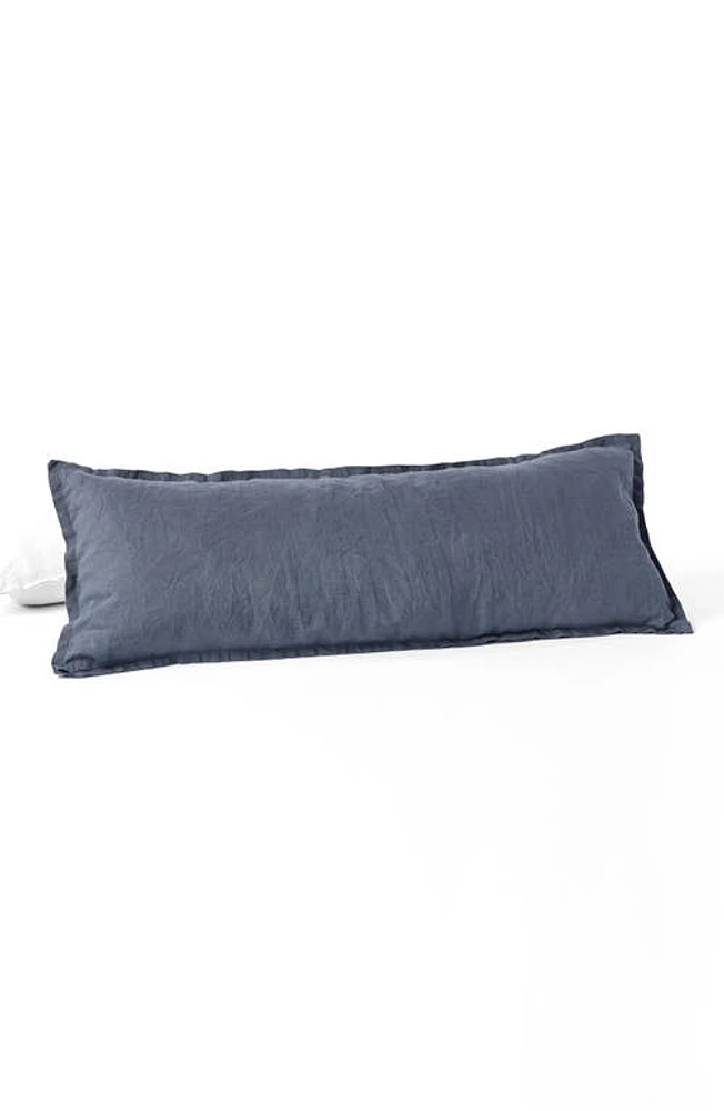 Coyuchi Relaxed Organic Linen Lumbar Pillow Cover in Harbor Blue at Nordstrom