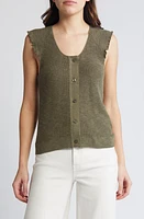 Treasure & Bond Sleeveless Cotton Linen Cardigan at Nordstrom,