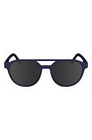 Lacoste 53mm Oval Sunglasses in Matte Blue at Nordstrom