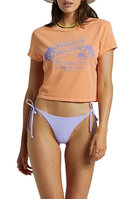 Billabong Hooked on Tropics Cotton Graphic Crop T-Shirt Tangy Peach at Nordstrom,